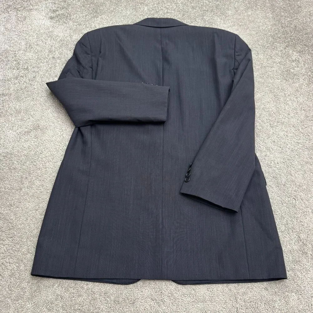 Hugo Boss Apollon Olymp Suit Blazer Jacket Men 40R Navy Blue Virgin Blue Classic